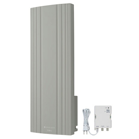 サン電子 WG20VB-G-EC 地デジ用UHF平面アンテナ ブースタ内蔵型 20素子 垂直偏波用 グレージュ|ムラウチ