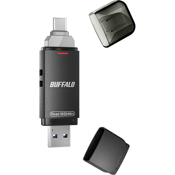 BUFFALO バッファロー USB 3.2(Gen2) Type-C/Type-A両対応 スティック型SSD 250GB 高速タイプ SSD-SDH250U3BA/D 単品購入のみ可（同一商品であれば複数購入可） クレジットカード 代金引換決済のみ