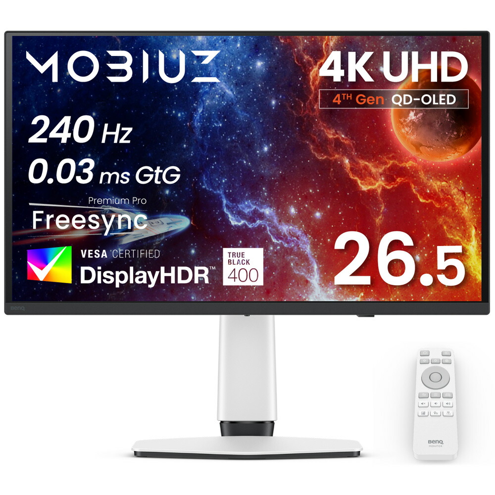 BenQ ベンキュー QD-OLEDダイアログボックス召しかかえる 4K相応う26.5型液晶見せびらかす ゲーミング 240サイクル MOBIUZ モビウス EX271UZ 単品買いもとめるのみ可（区別不能商いものであれば複数形買いもとめる可） クレディットカード 通貨価値取り替えっこ決済のみ