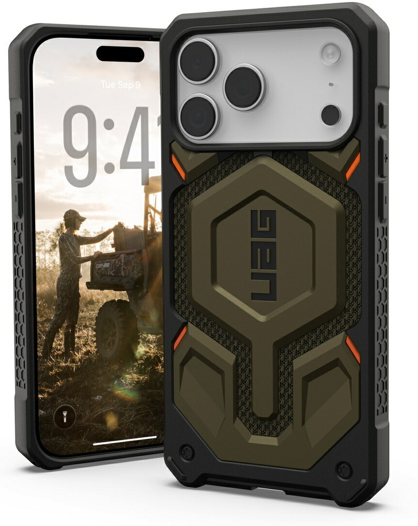 Urban Armor Gear UAG iPhone 17 ProMax 2025対応耐衝撃ケース MONARCH PRO KEVLAR MAGSAFE ケブラーグリーン UAG-IPH25LA-PMS-KG