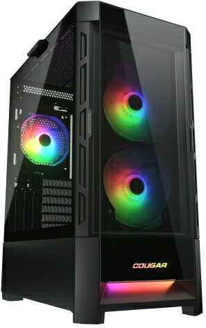 COUGAR クーガー DUOFACE RGB Black ミドルタワーケース/ブラック/120mm ARGBファン4基標準搭載 CGR-5ZD1B-RGB
