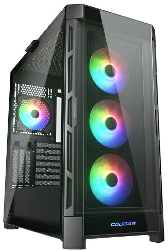 COUGAR クーガー Duoface Pro RGB Black ミドルタワーケース/ブラック/120mm ARGBファン4基標準搭載 CGR-5AD1B-RGB｜ムラウチ