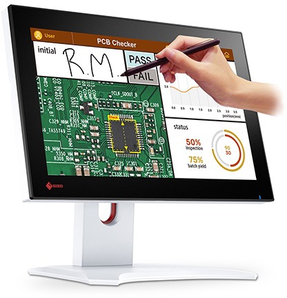 EIZO 15.6型タッチパネル装着カラー液晶モニター DuraVison AC電源 スタンドあり ホワイト FDF1683WT-ACTWT