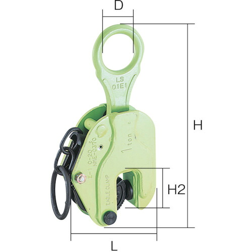 イーグル・クランプ(株) EAGLE 縦つり用軽量クランプ E-1t(3-20)
