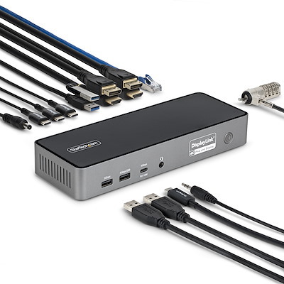 StarTech.com 縛ステイション/USB-C繋ぎ合わせる/3画面/4K60サイクル HDMI + DP/140W PD/USBこしき/有線ローカルエリアネットワーク DK30C2DPEPRN