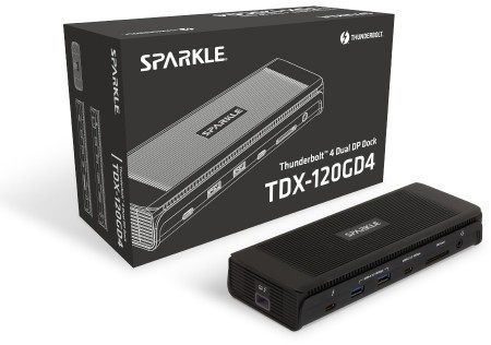 アユート SPARKLE Office Dock Pro Plus/12-in-1ドッキングステーション/Thunderbolt 4/PD(80W)/最大8K TDX-120GD4