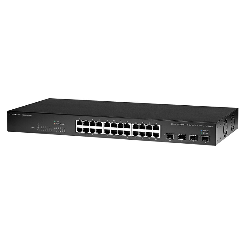 PLANEX プラネックスコミュニケーションズ 24界面 2.5GBASE-T+4スロッオ 10G SFP+マネージドL2取り替えっこ SZ2G-0424IXS