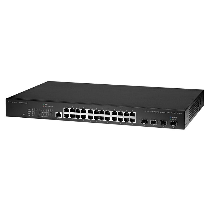 PLANEX プラネックスコミュニケーションズ 24ポート2.5GBASE-T(PoE++)+4スロット 10G SFP+マンージドL2スイッチ SZ2G-0424IXSP
