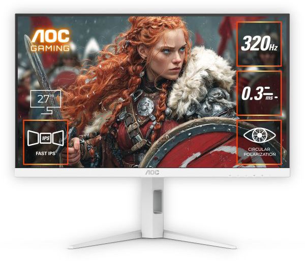 AOC WQHD相応う 27型ゲーミング液晶見せびらかす/HDMI、DisplayPort/白いこと/320サイクル Q27G4SL/WS/11