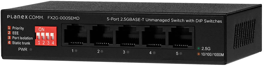 PLANEX プラネックスコミュニケーションズ 5ポート 2.5GBASE-T DIPスイッチ搭載 アンマネージドスイッチ FX2G-0005EMD 9,660円