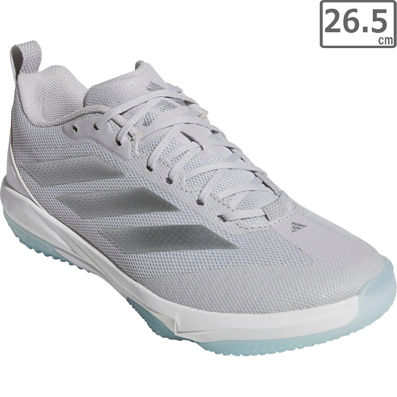 adidas アディダス 【メンズ】アディゼロ インパクト 2.0 ターフシューズ / Adizero Impact 2.0 Turf Shoes JH6744 【26.5cm】 【チームライトグレー/シルバーメタリック/フットウェアホワイト】