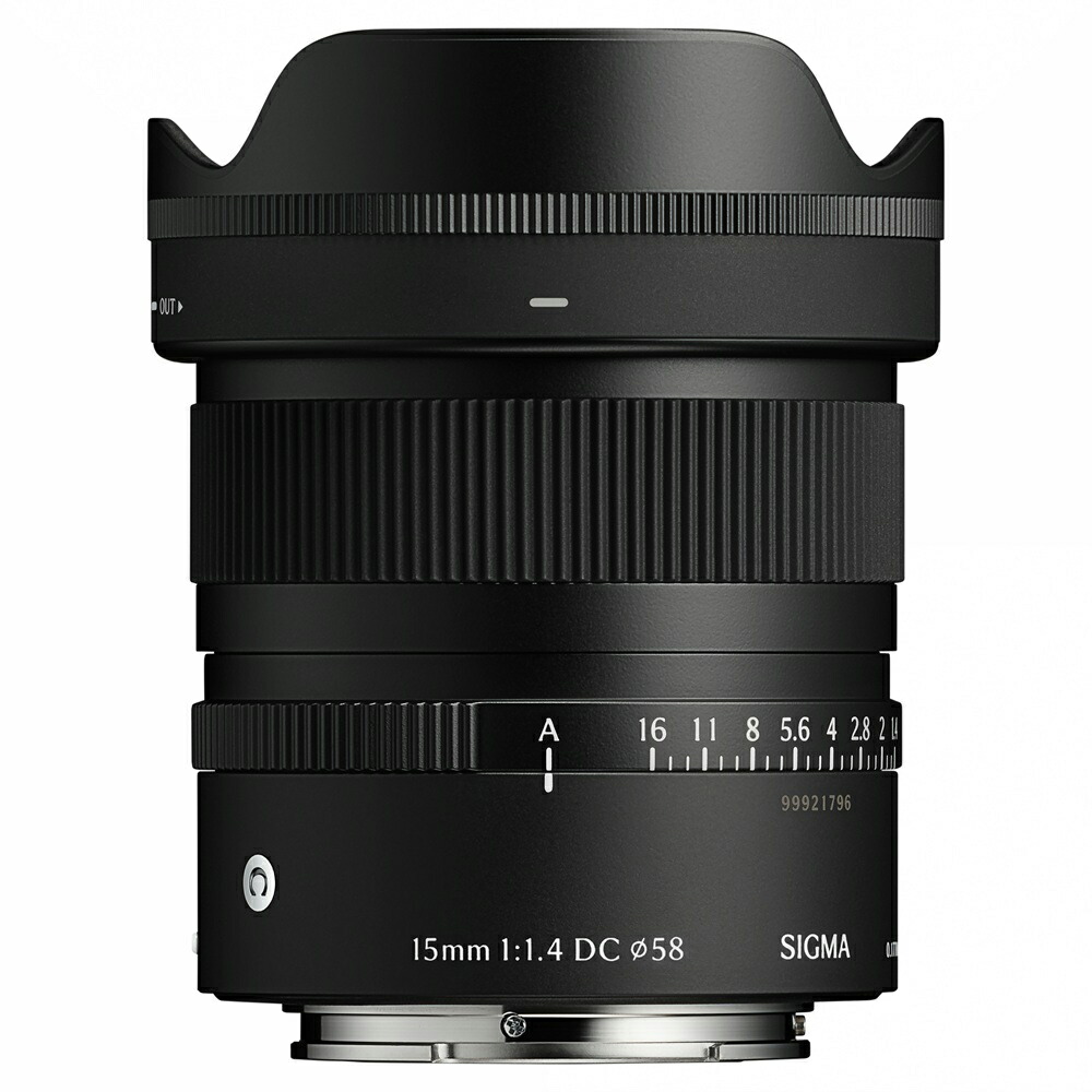 【ご購入前に、納期お問合せください】 SIGMA シグマ 15mm F1.4 DC | Contemporary ソニー Eマウント用　 SONY E mount ミラーレス専用　APS-C対応