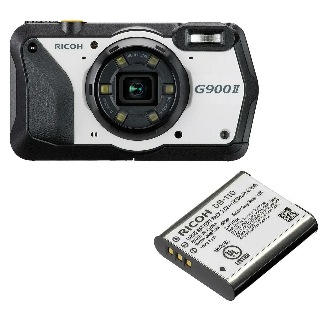 RICOH リコー G900 II 防水・防塵・業務用デジタルカメラ＋DB-110充電式バッテリーセット