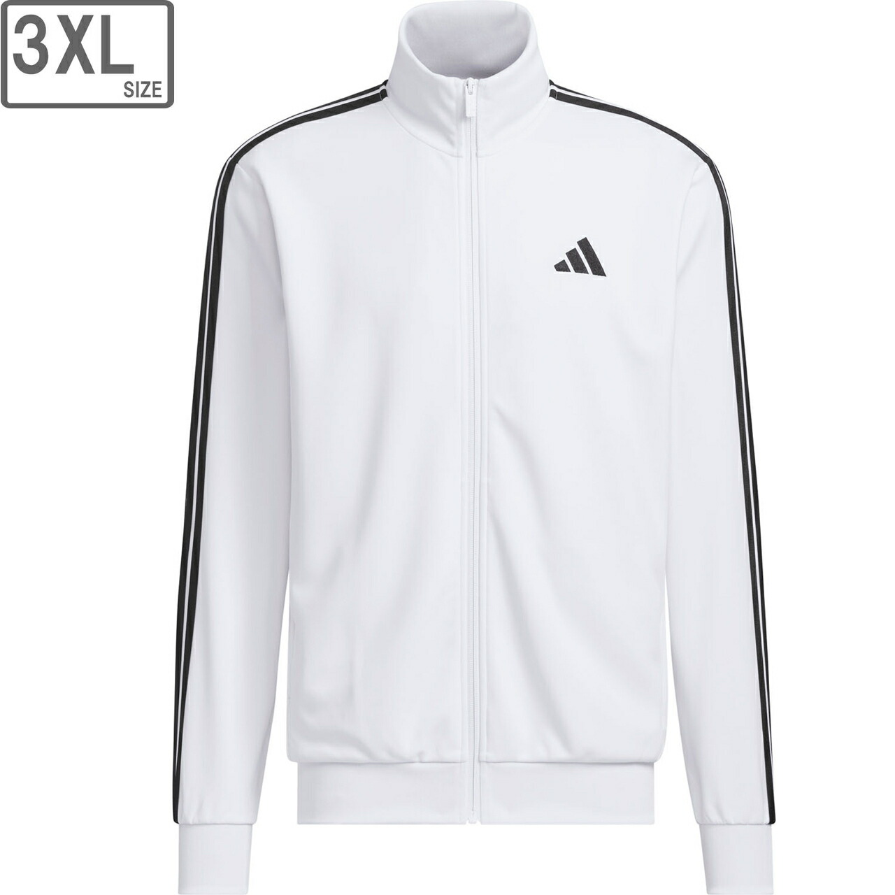 adidas アディダス 【メンズ】スリーストライプス レギュラーフィット ダブルニット トラックトップ DH100 【J/3XLサイズ】 【ホワイト】 4,592円