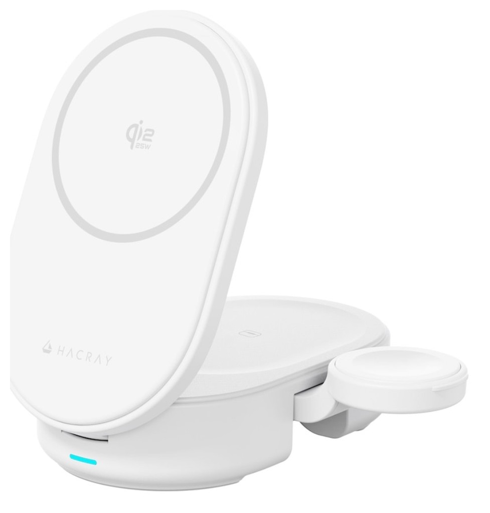 ロア・インターナショナル HR-T11WH Qi2 25W認証 3 in 1 折りたたみワイヤレス充電スタンド ホワイト 5,883円