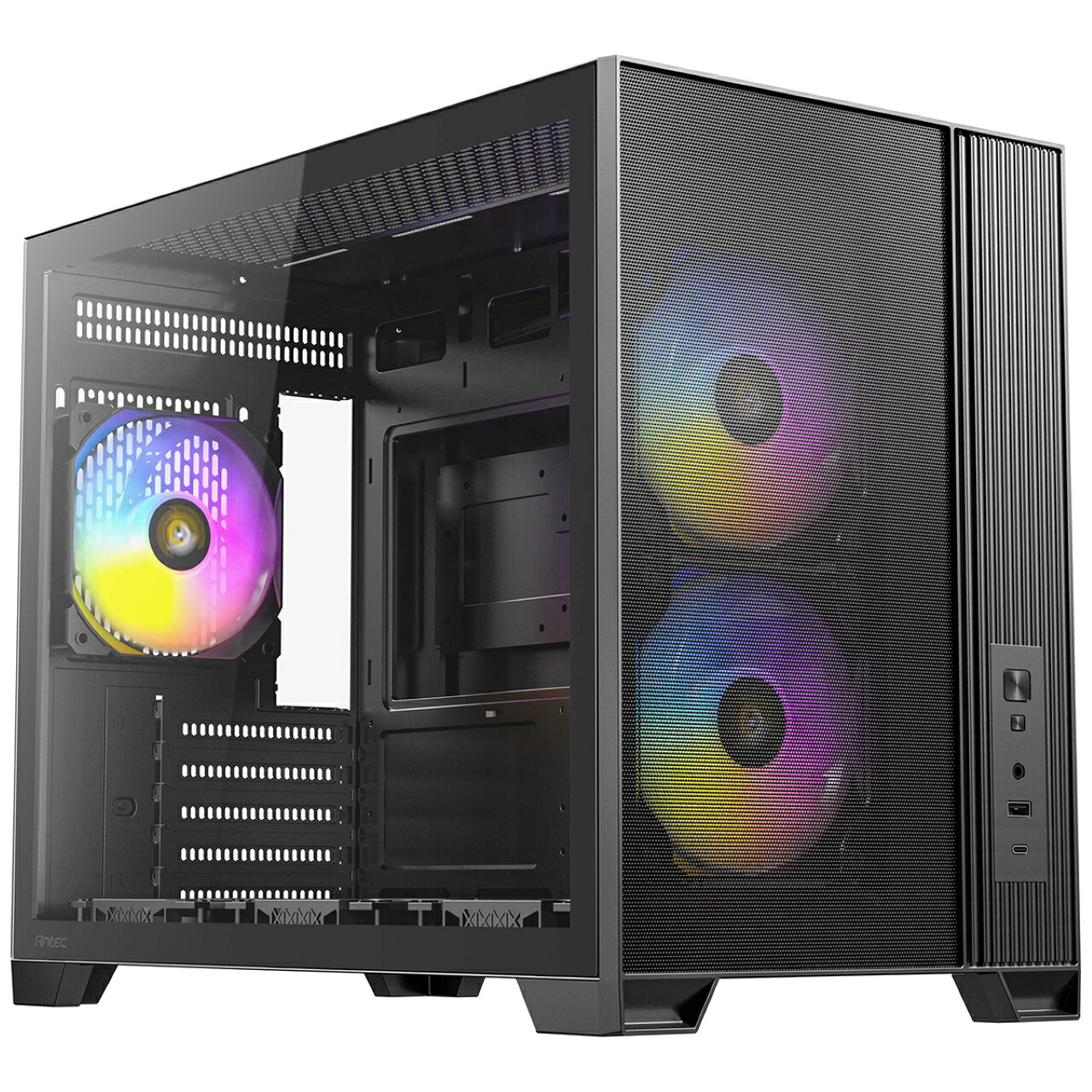 Antec アンテック メッシュパネルを使用したコンパクトなミニタワーPCケース ブラック FLUX M