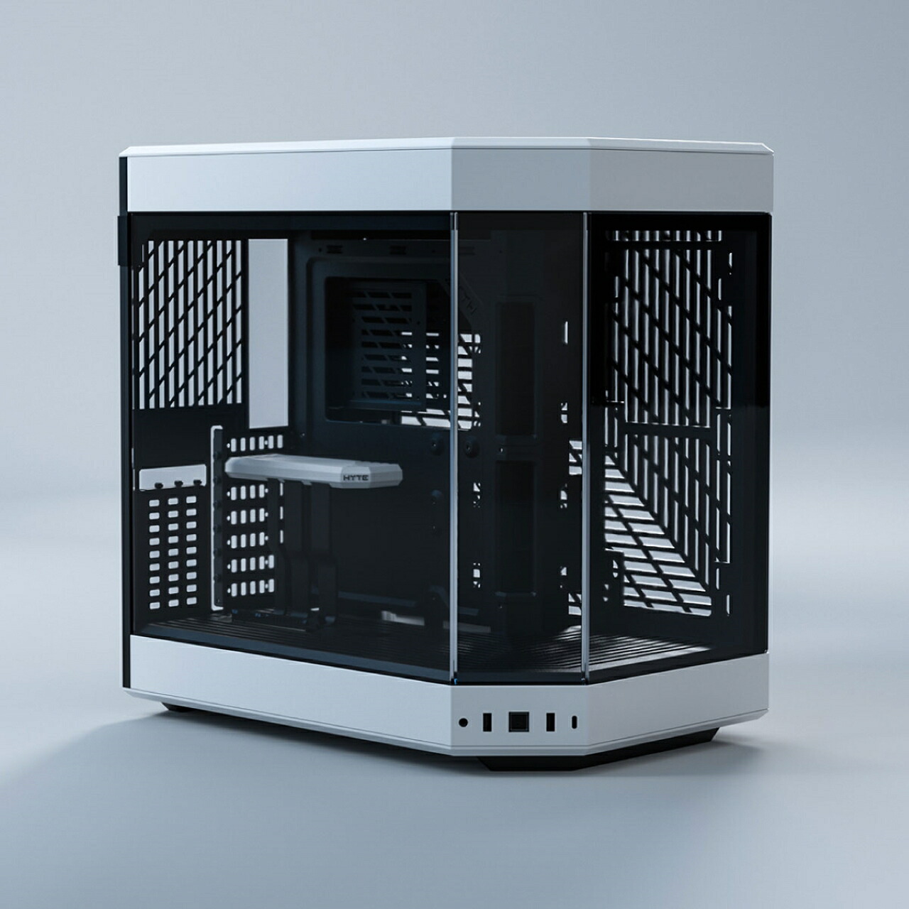 HYTE ピラー受け答え式見晴らし硝子積み上げるパソコン入れもの 白いこと Y60 Snow White