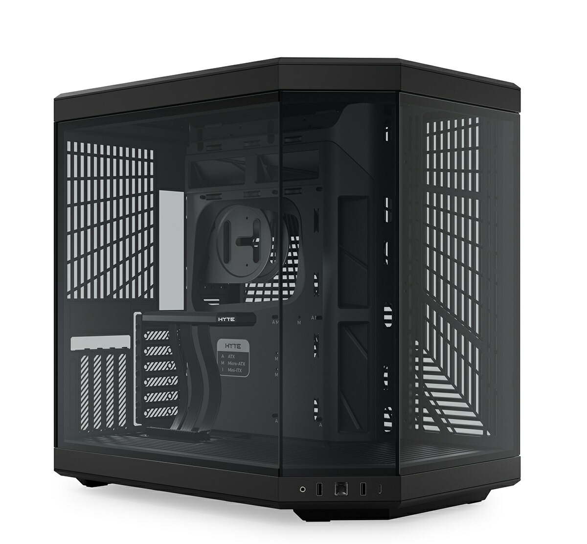 HYTE ピラー受け答え式見晴らし硝子積み上げるパソコン入れもの 黒いこと Y70 Black