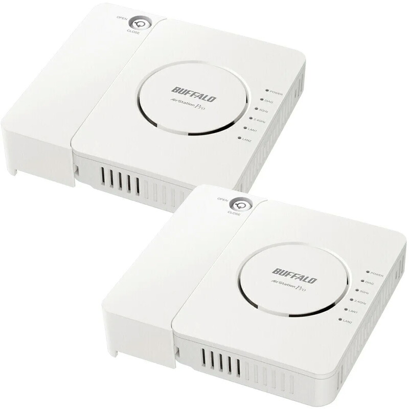 BUFFALO バッファロー 法人向け Wi-Fi 6（11ax）対応デュアルバンド無線LANアクセスポイント WAPS-AX4 お買い得2台同時購入セット 単品購入のみ可（同一商品であれば複数購入可） クレジットカード決済 代金引換決済のみ