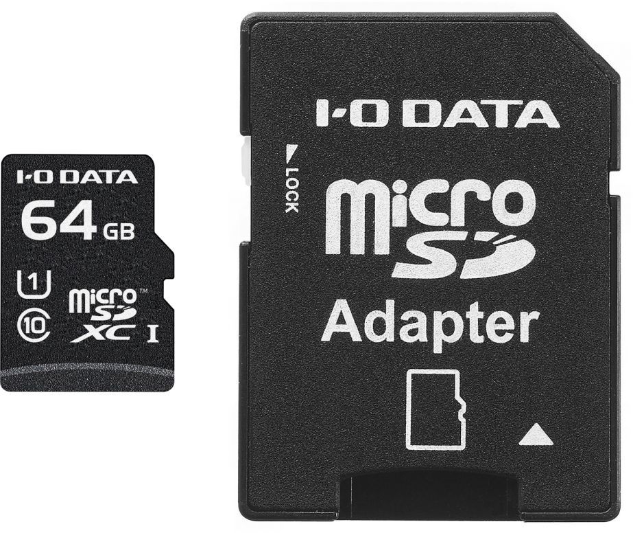 I・O DATA アイ・オー・データ UHS-I UHS 機敏さ位置付け1相応うmicroSDXC記憶装置歌留多(SD取り替えっこアダプタ付き添い人) 64GB MSDU1-64G/NC