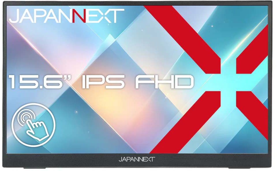 JAPANNEXT ジャパンネクスト フルHD対応 15.6型タッチパネル液晶ディスプレイ/USB-C&times;2/シルバー/スピーカー/2年保証 JN-MD-IPST156FHD｜ムラウチ