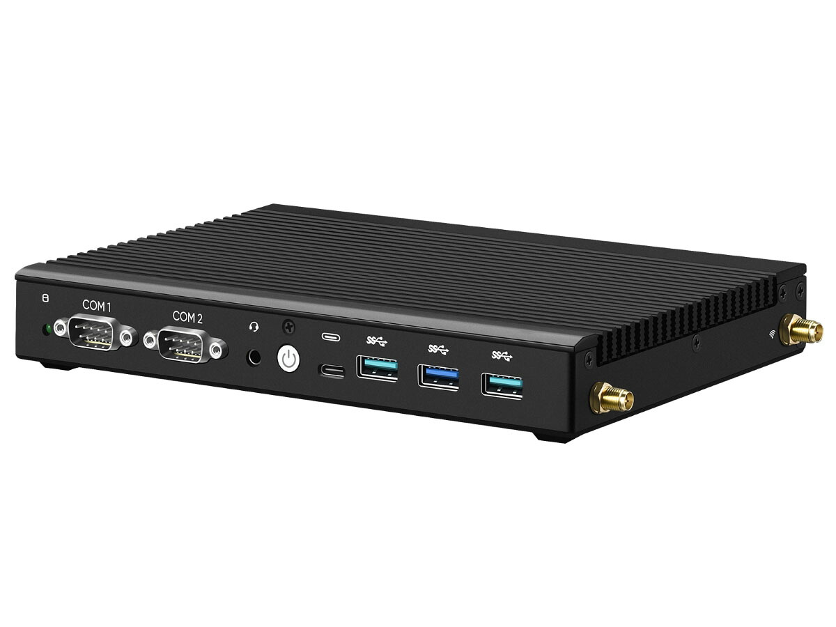 リンクスオリジナル ファンレスミニPC LNDS1215 ブラック(i3/メモリ16GB/SSD512GB/Win11IoT) LNDS1215-16/512-W11IoT(i3-1215U)｜ムラウチ