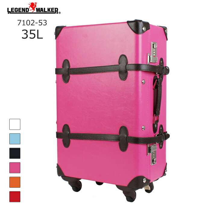 キャリー スーツケース キャリーバッグ スーツケース スーツケース トランク T S トランクケース 色 かわいい World Sサイズ Trunk ワールドトランク 柄 35l マゼンタピンク ブラウン 7102 53 4輪トランクキャリー T S ティーアンドエス 旅行 スーツ ケース キャリー