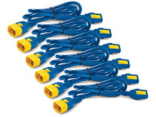 シュナイダーエレクトリック(APC) Power Cord Kit (6 ea) Locking C13 to C14 1.8m Blue AP8706S-WWX591