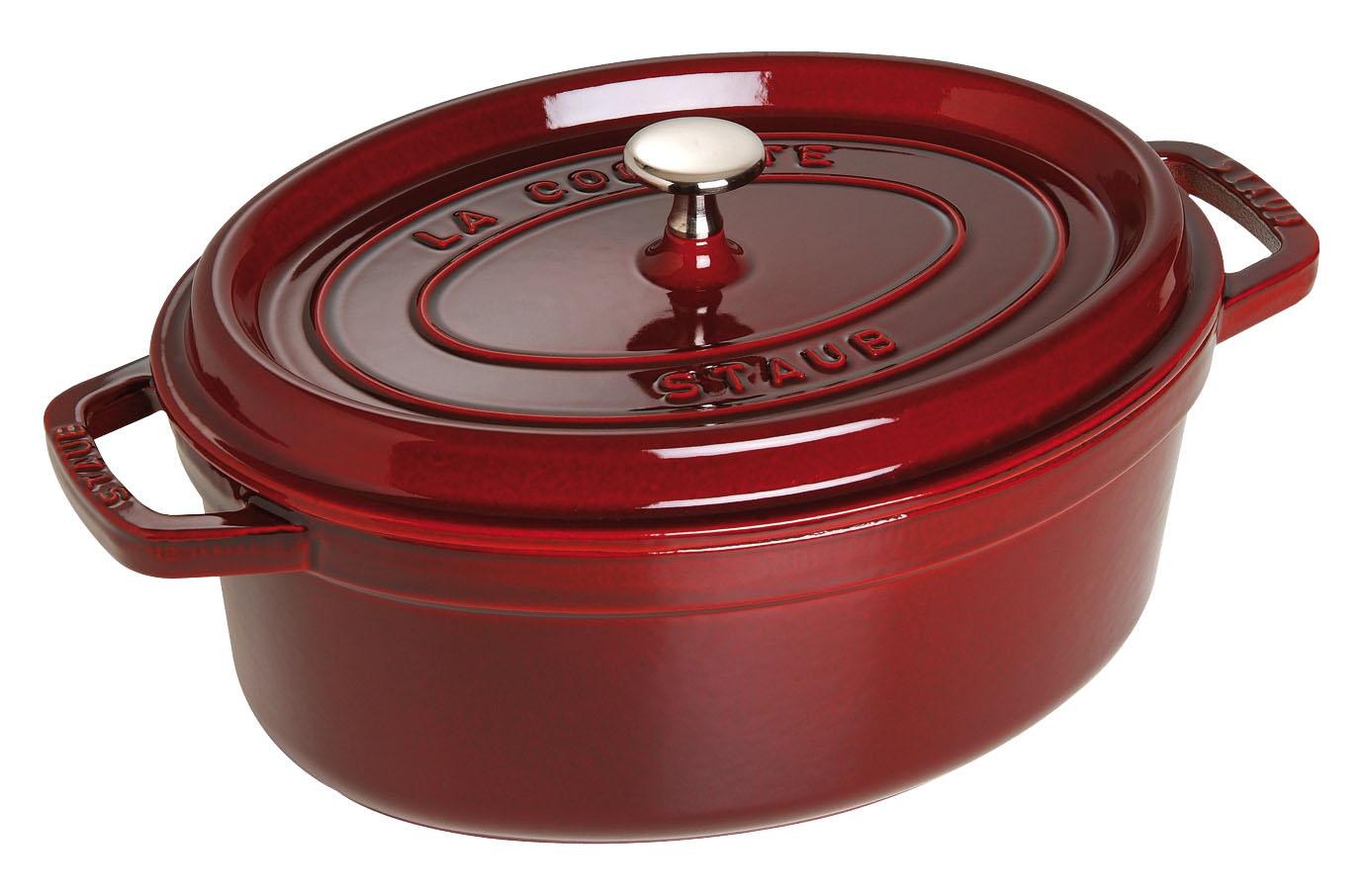 staub ストウブ ピコ・ココット楕円　２９cm　グレナディン40509-364 プロユース（業務用）として販売されている国内正規販売ルートの商品です。 家庭用に付属されている生涯保証書（シリアルナンバー）は付属されておりません。予めご了承ください。