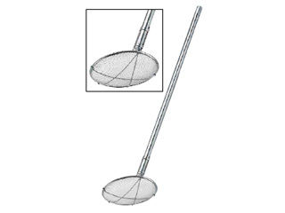 SHINETSU 新越ワークス TS パイプ柄給食用すくい網 丸型/24cm 細目(14メッシュ)