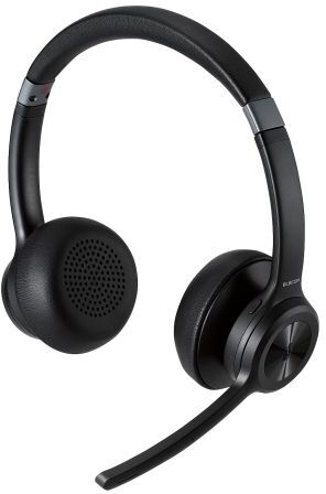 ELECOM エレコム Bluetooth対応ヘッドセット/ノイズリダクションマイク機能付き/ブラック LBT-HSOH20BK｜エムスタ