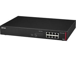 BUFFALO 緩衝装置置き目 法人向け Giga相応う Layer2 アンマネージPoE取り替えっこ 8界面 BS-GUL2008PT 黒いこと 単品買いもとめるのみ可（区別不能商いものであれば複数形買いもとめる可） クレディットカード決済 必要経費取り替えっこ決済のみ