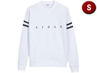 クルーネック Blanc Aigle スウェットシャツ Aigle その他 ワンドリ Aigle エーグル Aigle エーグル Zshj338 001 エムスタ心地よい裏パイル仕立てのスウェットクルーネック Sサイズ