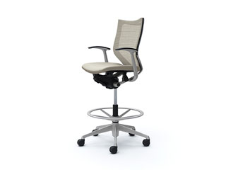 納期約5週間 受注生産 変更 キャンセル不可 変更 キャンセル不可 デスク用チェア メーカー直送代引不可 受注生産 スタンダードメッシュタイプ ローバックデザインアーム付 Okamura 岡村製作所 Baron バロン ハイチェア Cp58dr Fef3 ライトグレー 同梱