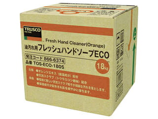 TRUSCO/トラスコ中山 フレッシュハンドソープECO 18L 詰替 バッグインボックス TOS-ECO-180S