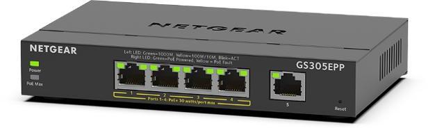 NETGAER ネットギア・インターナショナル SOHO/家庭向けPoE+対応 (120W) ギガビット5ポートアンマネージプラススイッチ GS305EPP-100JPS 単品購入のみ可（同一商品であれば複数購入可） クレジットカード決済 代金引換決済のみ