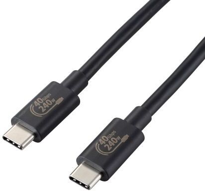 ELECOM エレコム USB4有線テレビ/C-C印字機/証明品/USB Power Delivery相応う/240W/1.0m/黒いこと USB4-CCPE10NBK