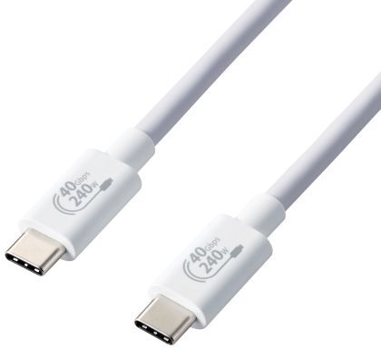 ELECOM エレコム USB4有線テレビ/C-C印字機/証明品/USB Power Delivery相応う/240W/1.0m/白いこと USB4-CCPE10NWH