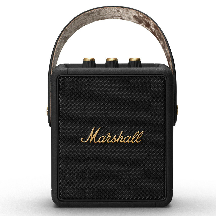 Marshall マーシャル STOCKWELL II BLACK AND BRASS STOCKWELL II 無線電話スピーカー－ ブラックアンドブラス