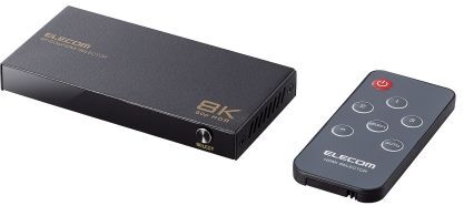 ELECOM エレコム HDMIうつり変わり器/8K相応う/3界面/3インプット1最終生産物/黒いこと DH-SW8KP31BK