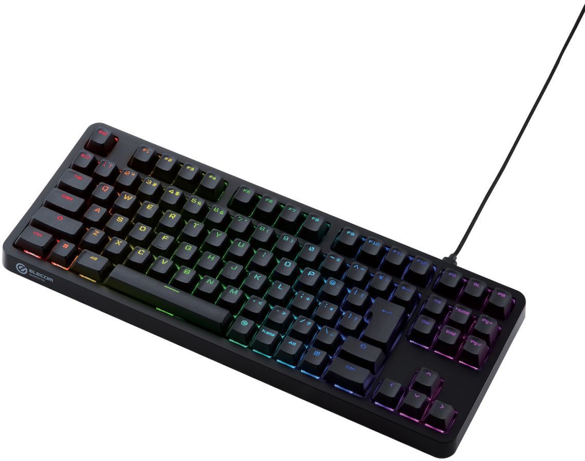 ELECOM エレコム V custom ゲーミングキーボード 銀軸 素早さ直線的 TK-VK310SBK 同梱不可 クレディットカード決済 通貨価値取り替えっこ決済のみ相応う