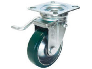 YUEI CASTER ユーエイ 産業用キャスターダブルS(左)付自在車 150径ウレタン車輪 UWJB-150L