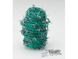 TRUSCO トラスコ中山 有刺鉄線 カラー 2.0mmX100m TUW-20-100G