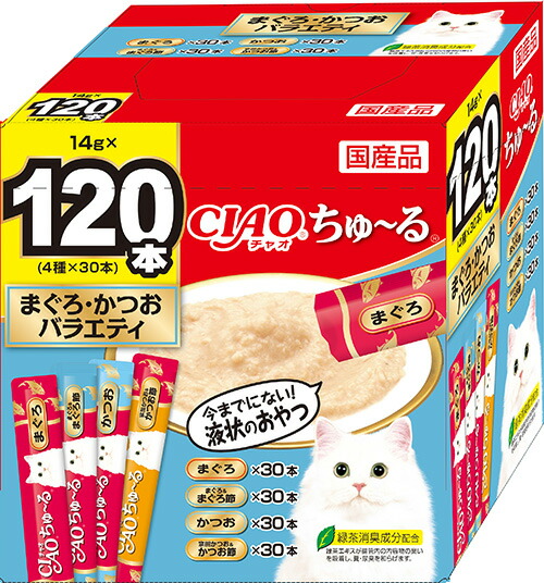 INABA いなばペットフード CIAO ちゅ～る まぐろ・かつおバラエティ 14g×120本