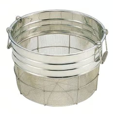 HOMMA 本間冬治工業 １８－８寸胴型ざる（１１メッシュ）／４０cm（取手付）１斗５升