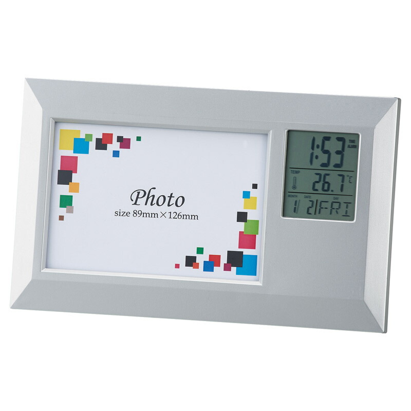  時計とフォトフレーム セット いけだ プライムタイム 18弁 時計付フォトフレーム キセキ GRe4N