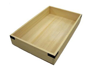 MIYABI 雅漆工芸 唐檜　番重　金具付　身　深型（５６０×３４５×Ｈ９０）
