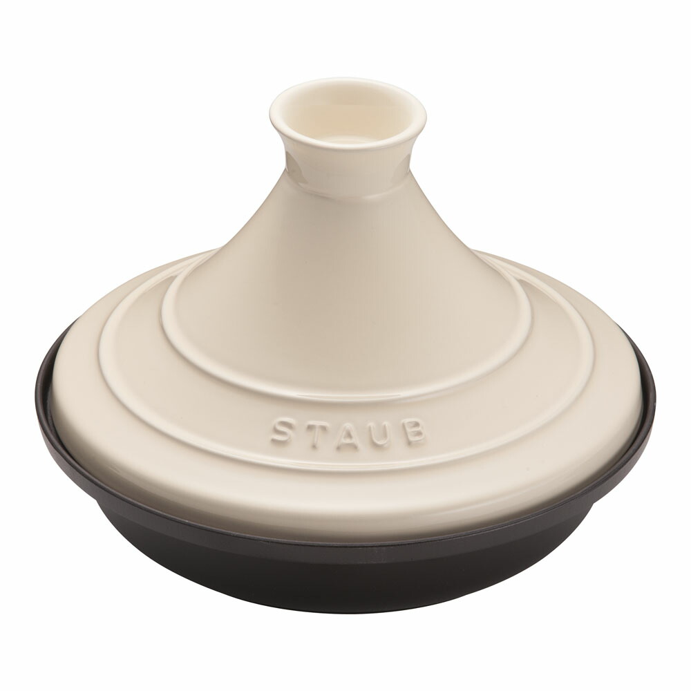 staub ストウブ IH対応 タジン鍋（セラミックドーム） ２８cm ※蓋に【STAUB】のロゴが入った商品でのお届けとなります。 プロユース（業務用）として販売されている国内正規販売ルートの商品です。 家庭用に付属されている生涯保証書（シリアルナンバー）は付属されてお