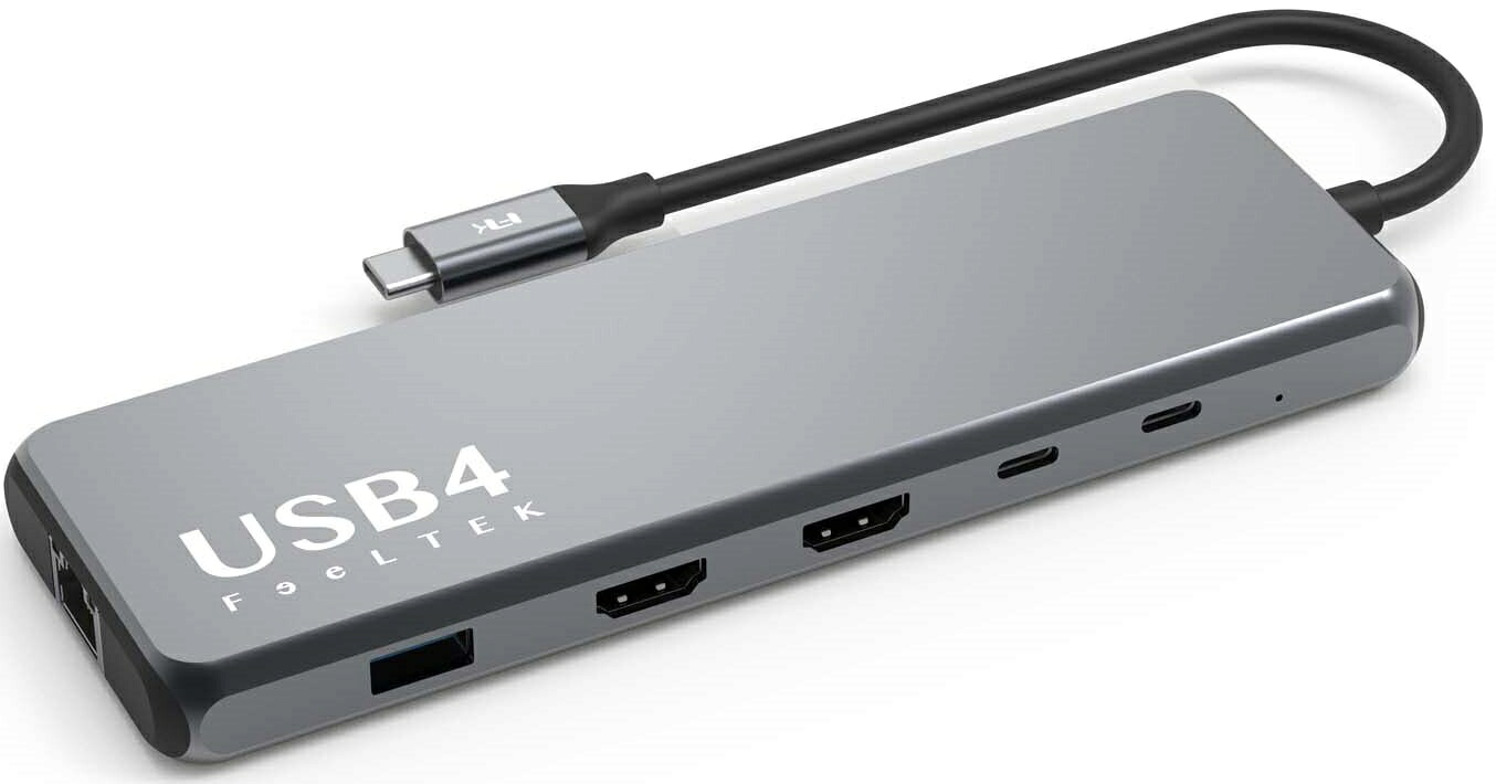 Feeltek USB4 USB-C 10in1ハブ ポータブル HCM010AP2F|エムスタ