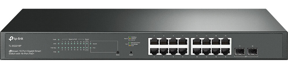 TP-Link ティーピーリンク 18界面 ローカルエリアネットワークこしき ギガビット 事務机いの一番取り替えっこ（16 PoE+界面積み上げる） JetStream TL-SG2218P(UN)